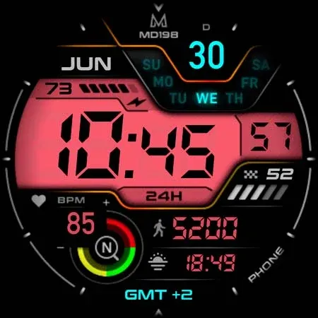 MD198: Digital watch face screenshot 11