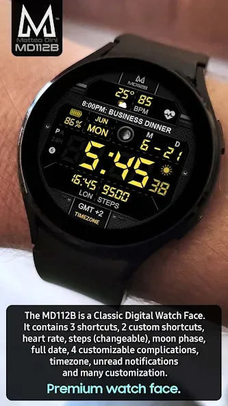 MD112B Digital watch face screenshot 2