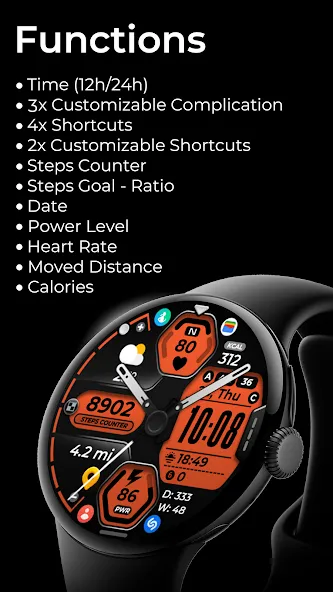 Hybrid Watch Face OMG 318 screenshot 5