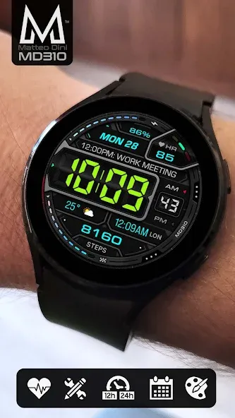 MD310 Digital watch face screenshot 5