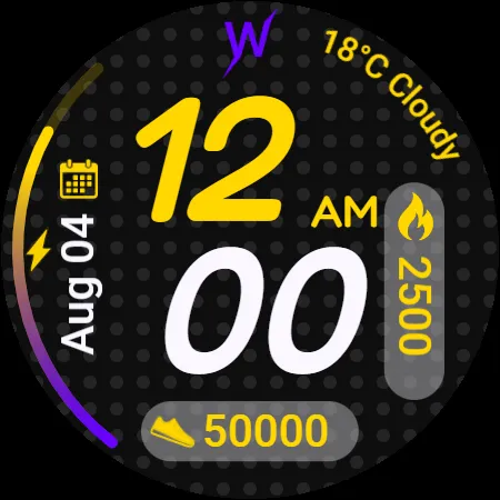 Violet Glow Watch Face screenshot 7