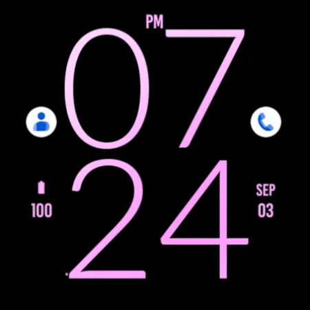 Pure Pink Light Watch Face screenshot 5