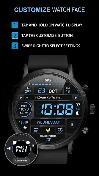 WFP 129 Military watch face screenshot 4