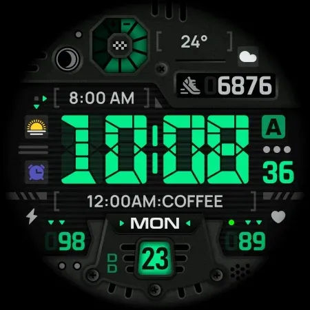 SH070 Watch Face, WearOS watch screenshot 10