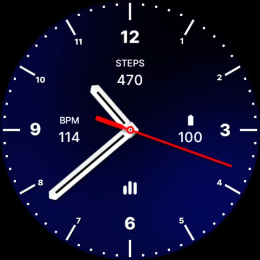 Super Blue Black Watch Face screenshot 6