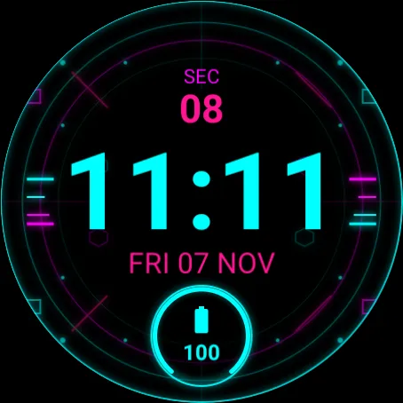 Digital Neon Watch Face screenshot 5