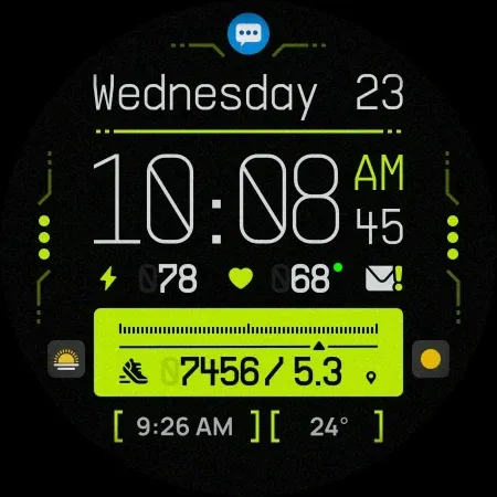 SH094 Watch Face, WearOS watch screenshot 15