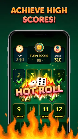 Hot Rolls Würfelstrategiespiel screenshot 3