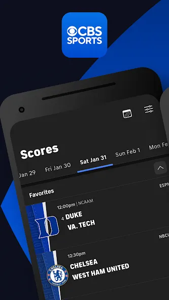 CBS Sports: Live Scores & News screenshot 1