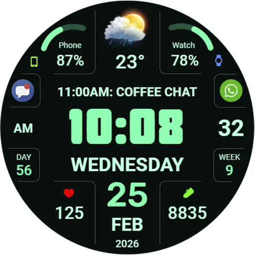 WFP 346 Digital watch face screenshot 46