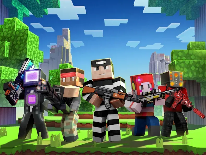 Cops N Robbers:Pixel Craft Gun screenshot 9