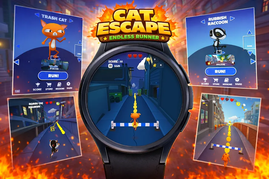 Cat Escape: Endless Runner screenshot 1