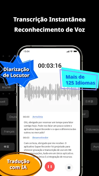 Gravador de Voz, Gravar Áudio screenshot 2