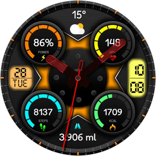 Hybrid TANKAN URX24 Watch face screenshot 13
