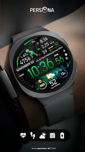 PER23 Platinum Watch Face screenshot 8