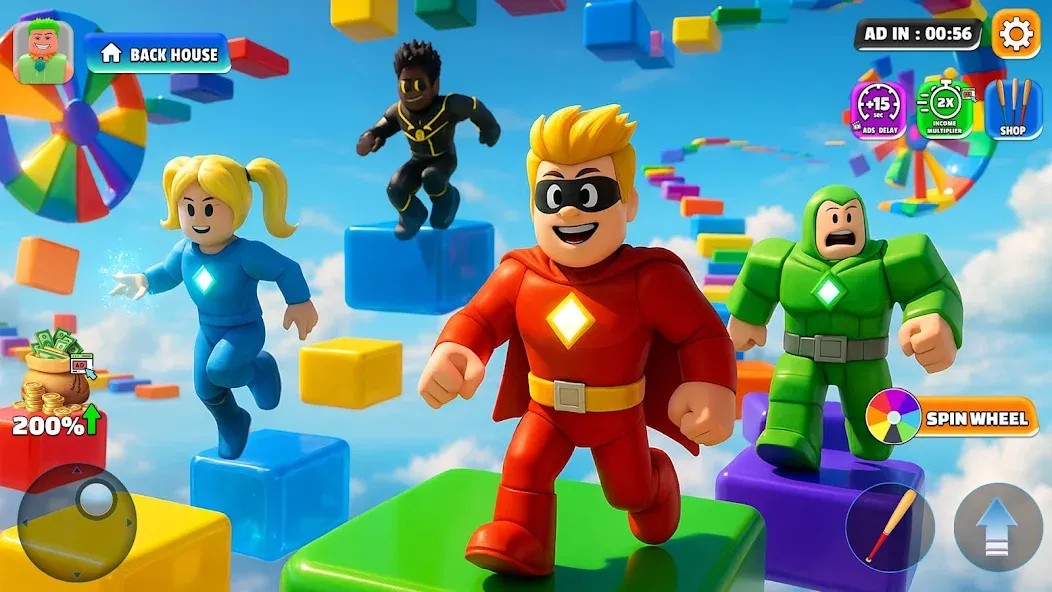 Superhero Obby Parkour Runner screenshot 1
