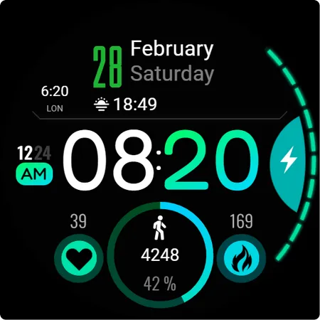 WearOs Amoled Watch Face TMZ screenshot 24