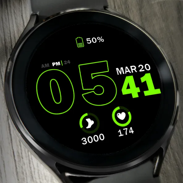 Key035 Digital Watch Face screenshot 3