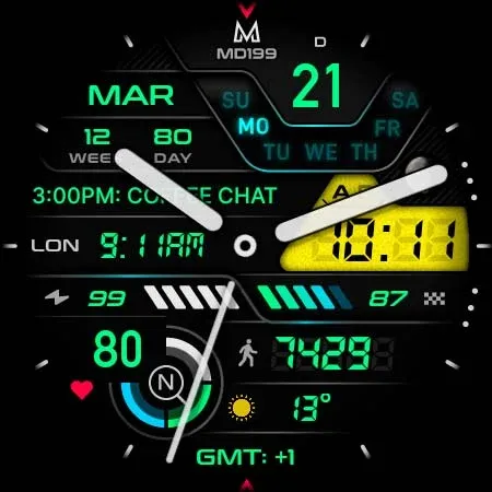 MD199: Analog watch face screenshot 29