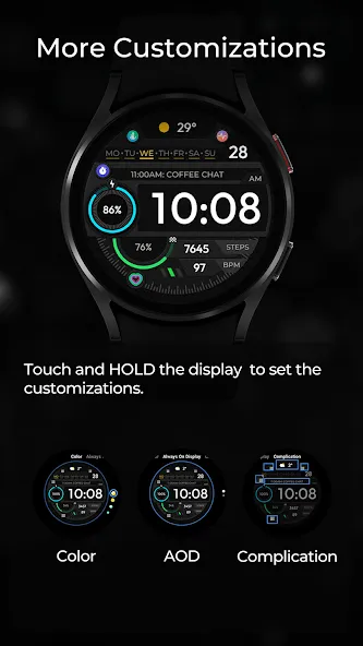 TVV Sport 5 Digital Watch Face screenshot 5