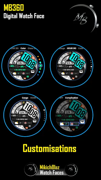 Digital Watch Face MB360 screenshot 6