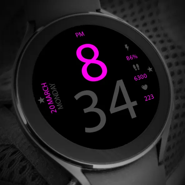 Key036 Digital Watch Face screenshot 7