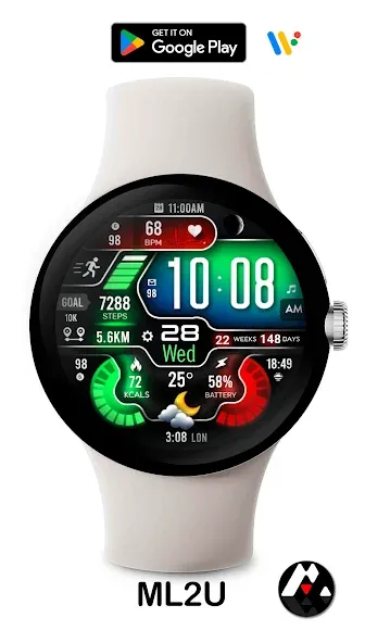 ML2U 258 Watch Face screenshot 3