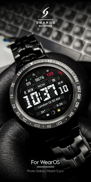 SH057 Watch Face, WearOS watch screenshot 2