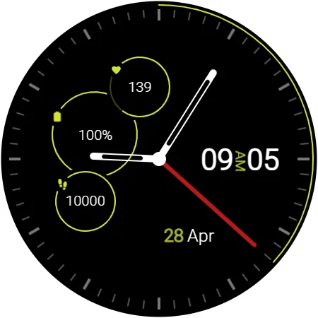 DS H001 - Hybrid watch face screenshot 3