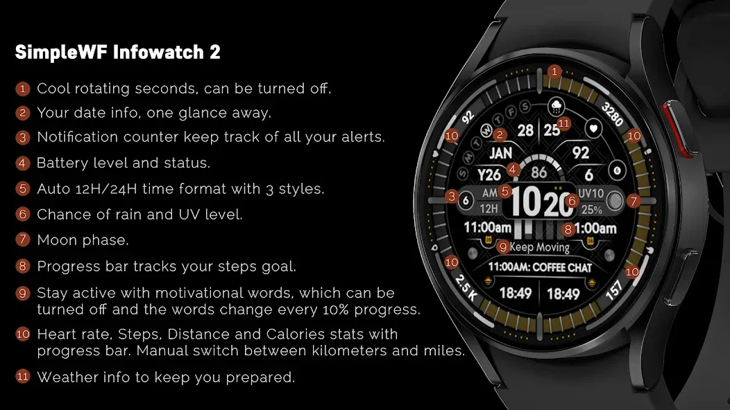 Digital Watch Face Infowatch 2 screenshot 9