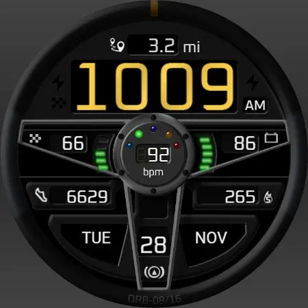 ORB-08 - The Driver WatchFace screenshot 10