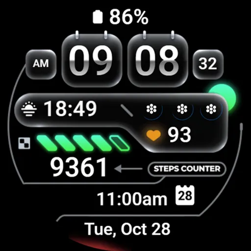 Digital Watch Face - OMG 02 screenshot 31