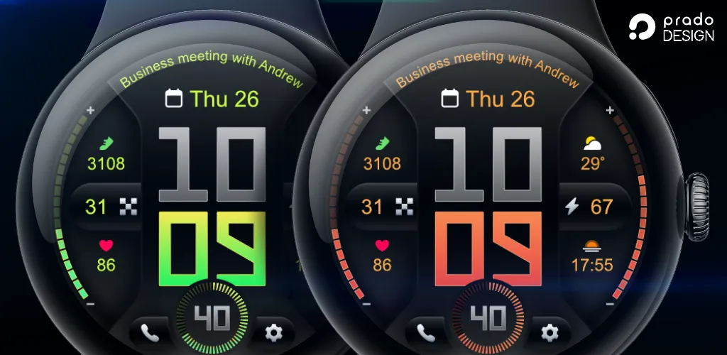PRADO 76 Digital Watch Face screenshot 1