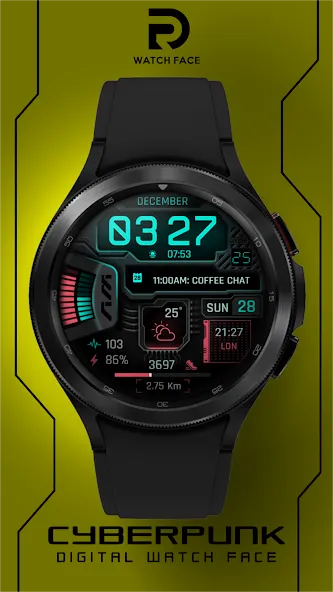 Cyberpunk Neon Watch Face screenshot 9