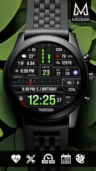 MD336 Digital watch face screenshot 7