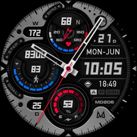 MD206 Analog watch face screenshot 9