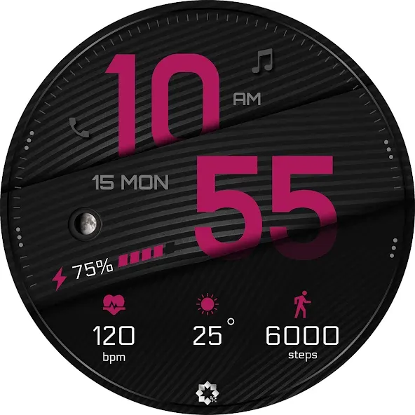 A395 Minimal Wear OS Face screenshot 26