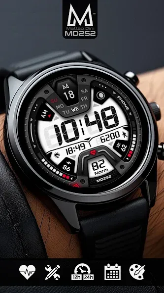 MD252 Digital watch face screenshot 1