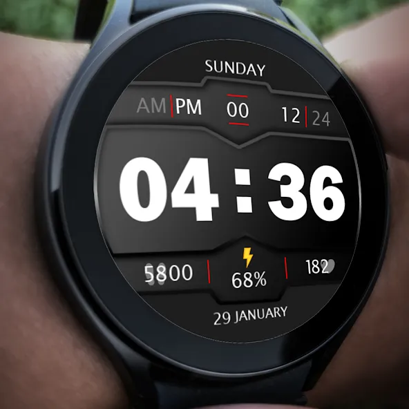 Digital Watch Face Key 017 screenshot 5