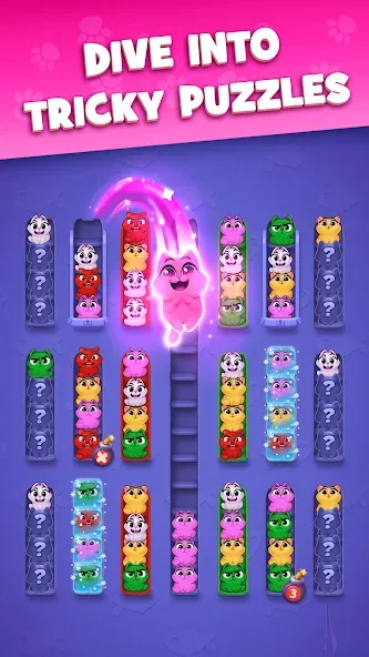 Kitty Sort: Twisted Tails screenshot 3