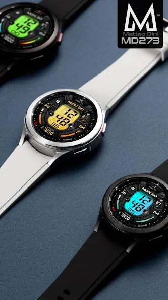 MD273 Digital watch face screenshot 5