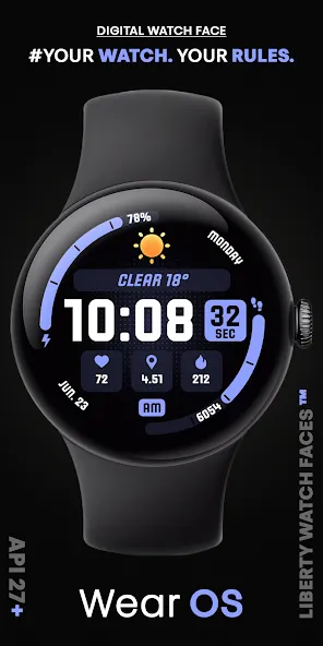 MARATHON Digital Watch Face screenshot 1