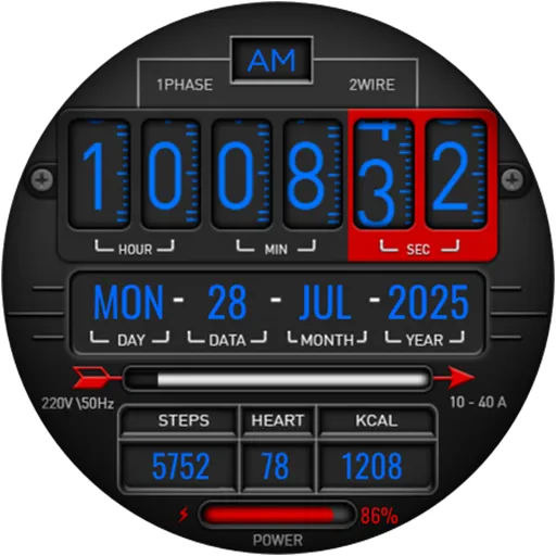 Digital Fliptime Watch face screenshot 18