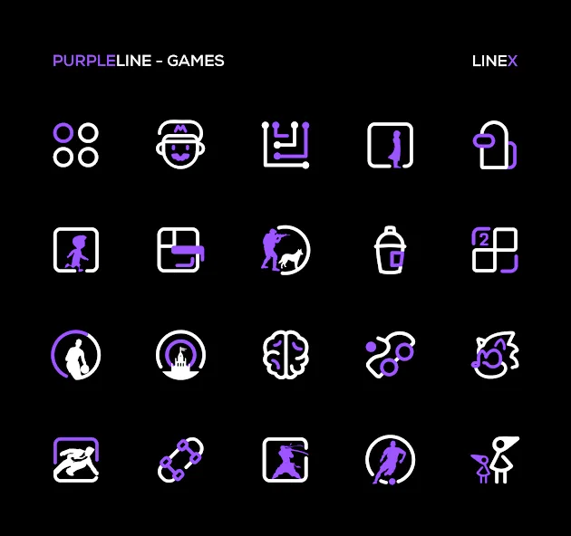 PurpleLine Icon Pack : LineX screenshot 5