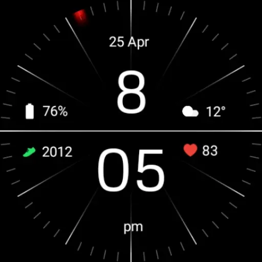 Minimal Black Watch Face screenshot 19