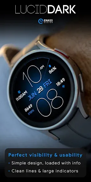 Lucid Dark digital watch face screenshot 2