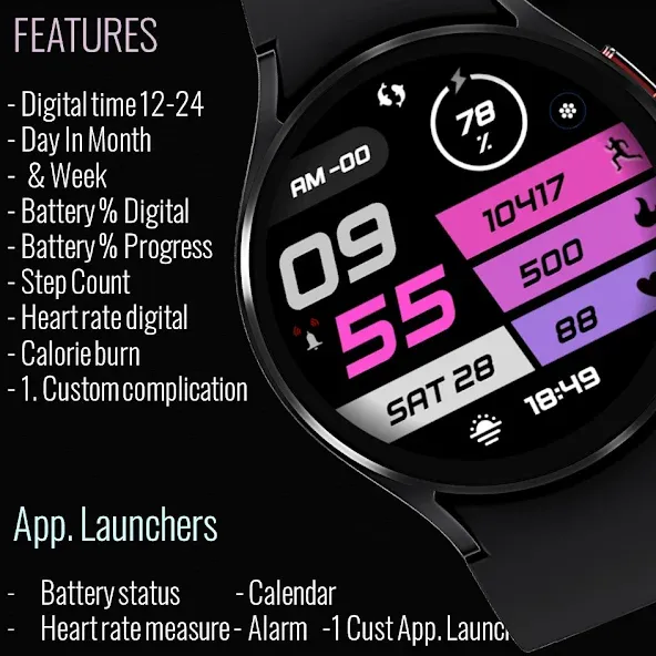 Modern Digital Cool Watch EC34 screenshot 7