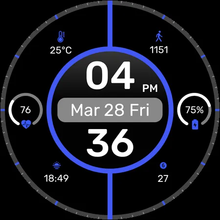 Clock Line Watch Face screenshot 7