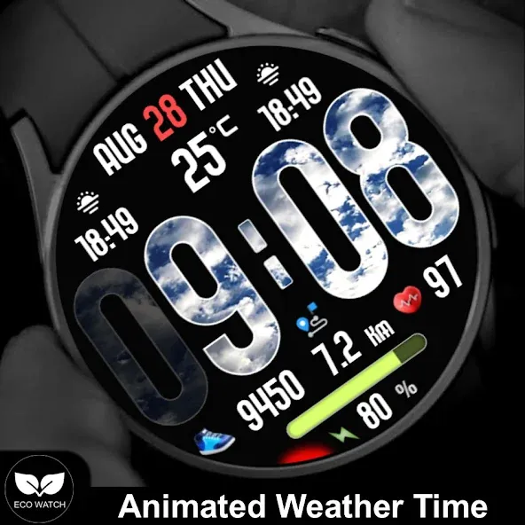 Animated Weather Digital Clock screenshot 3