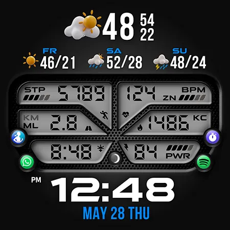 PER46 Digital Watch Face screenshot 48